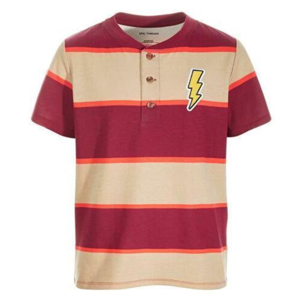 Epic Threads Little & Big Boys Striped Lightning Henley T-Shirt, Created for